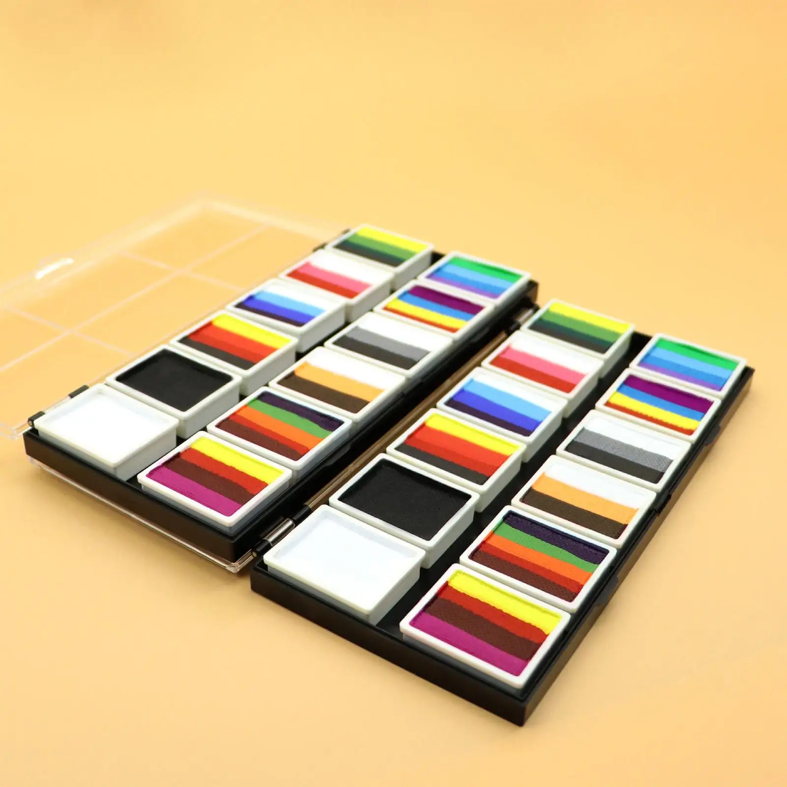 水で活性化する顔と体用のペイントパレット 12色 アーティスティックメイクアップキット 大人 子供 ハロウィンパーティー用