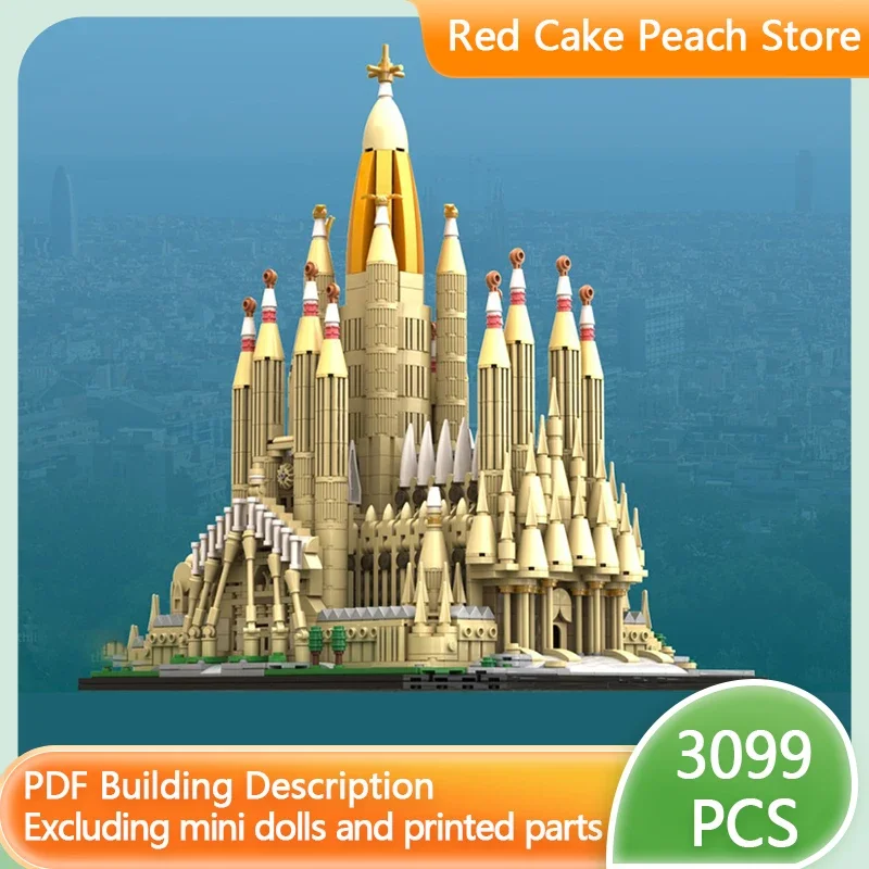 Medieval Street View Model MOC Building Bricks Holy Family Church Modular Technology Gifts Holiday Assemble Children Toys Suit