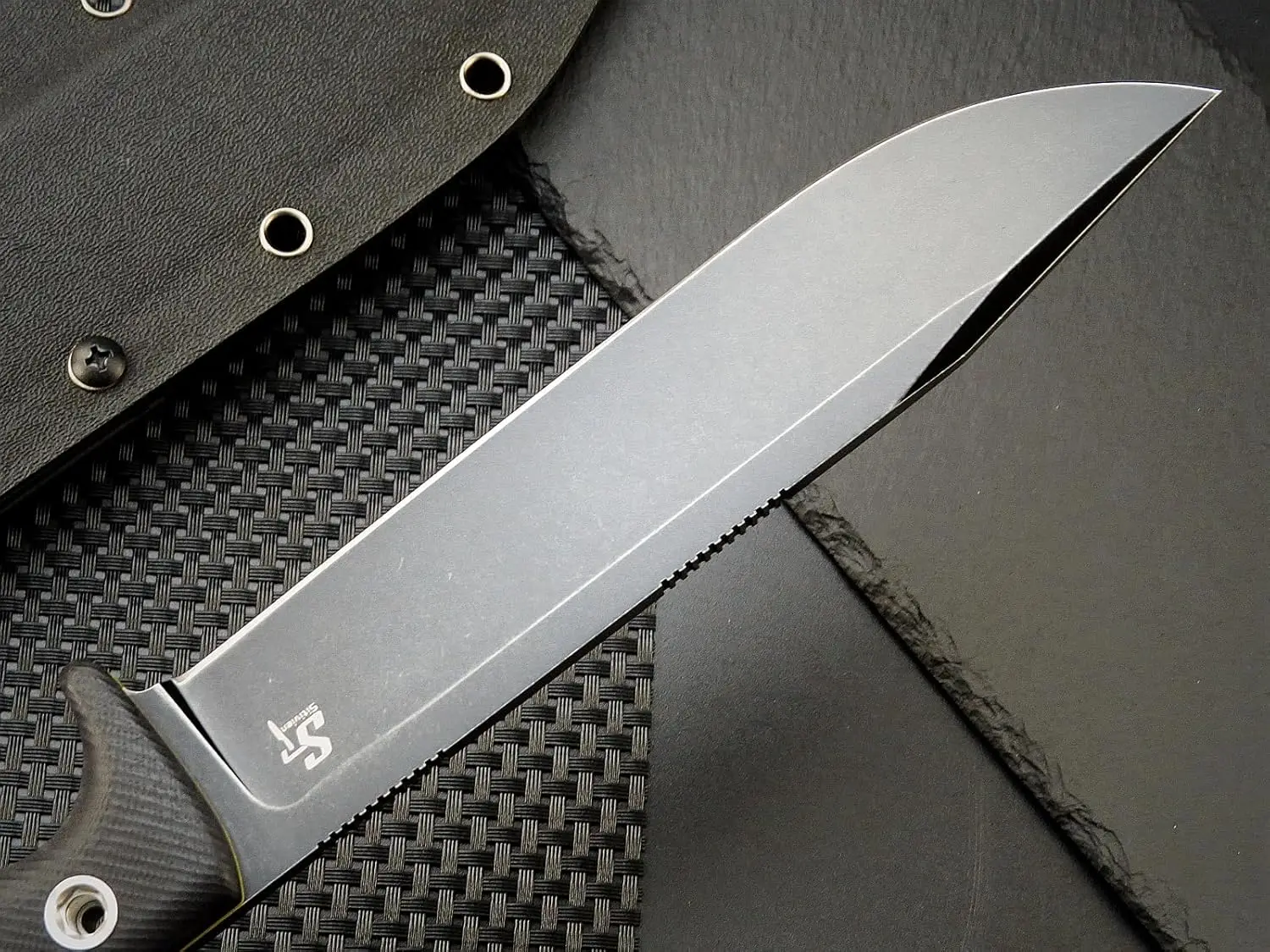 Sitivien ST12 Fixed Straight Knife DC53 Brushed Steel Blade G10 Handle Full Tang EDC Blade Knife for Outdoors Camping Hunting
