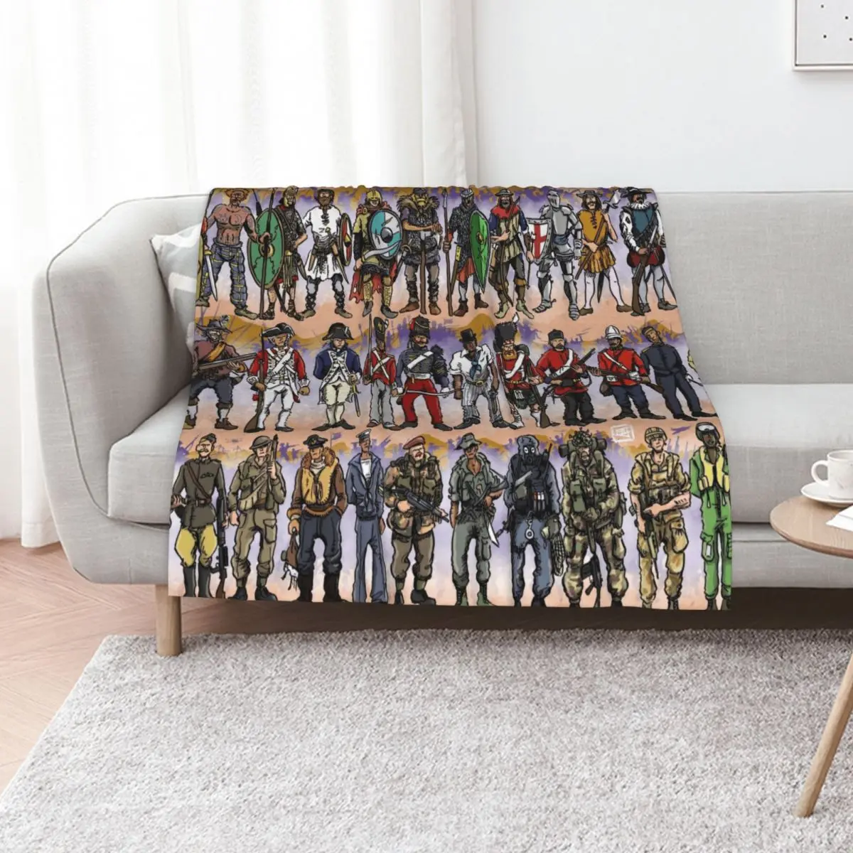 British Military Uniforms Through The Ages Throw Blanket Furry Extra Large Throw Giant Sofa Tourist warm for winter Blankets