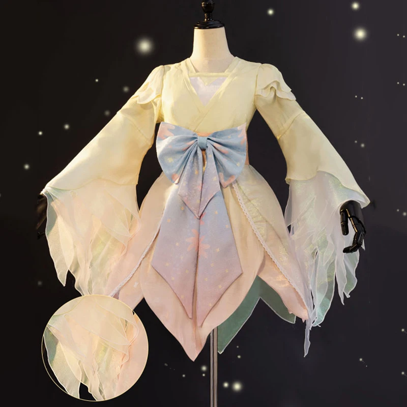 

In Stock！ Game King of Glory Cos Nakoruru Cosplay Costume fairy Nightfly Women gauze dress A