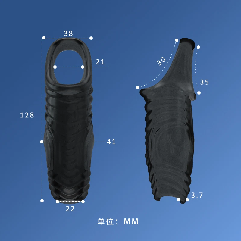 2022 New Reusable Penis Sleeve Glans Penis Enlarger Extender Delay Ejaculation Cock Ring Sex Toys For Men Couples Sexy Rings 18+