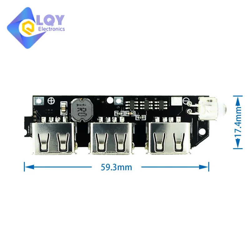 5V 1A 1.5A 2.1A 3 USB Power Bank Charger Circuit Board Step Up Boost Module 18650 Li-ion Case Shell DIY Kit Powerbank