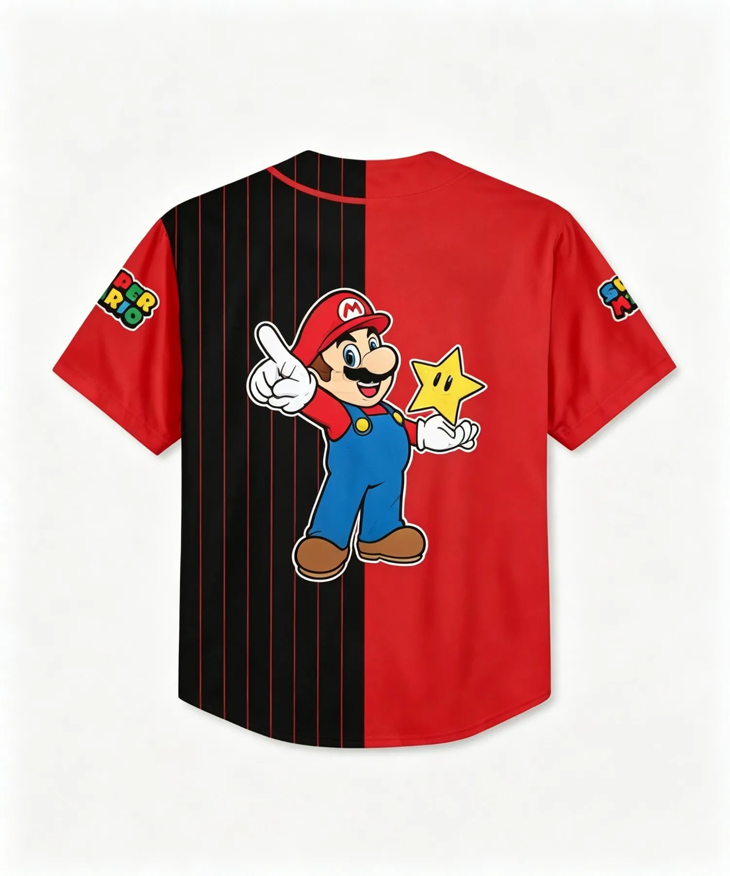 Men's Cartoon Anime Printed Crew Neck Short Sleeve Cardigan Baseball Uniform Casual Fashion Sports Jersey T-Shirt view 6