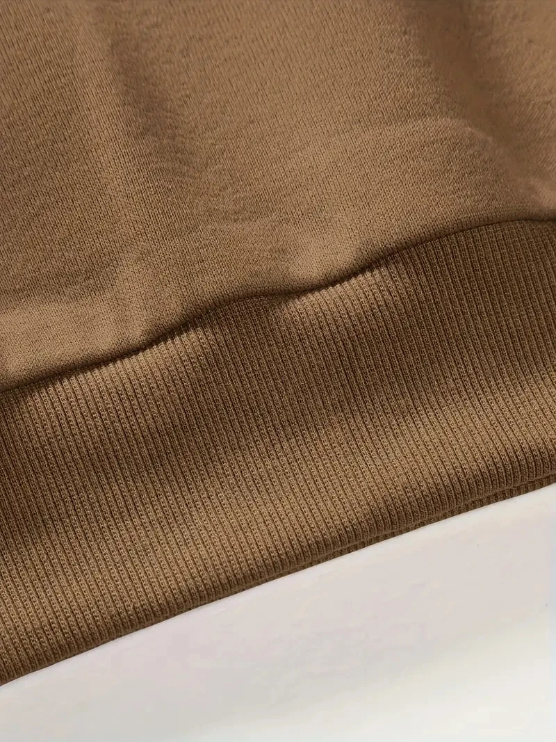 Set casual con cappuccio e pantaloni della tuta: fodera in pile, maniche lunghe, design stampato |   lavabile in lavatrice