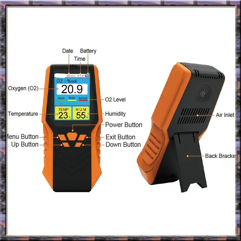 

Лидер продаж, портативный монитор качества воздуха кислорода, высокоточный датчик температуры и влажности O3, детектор газа