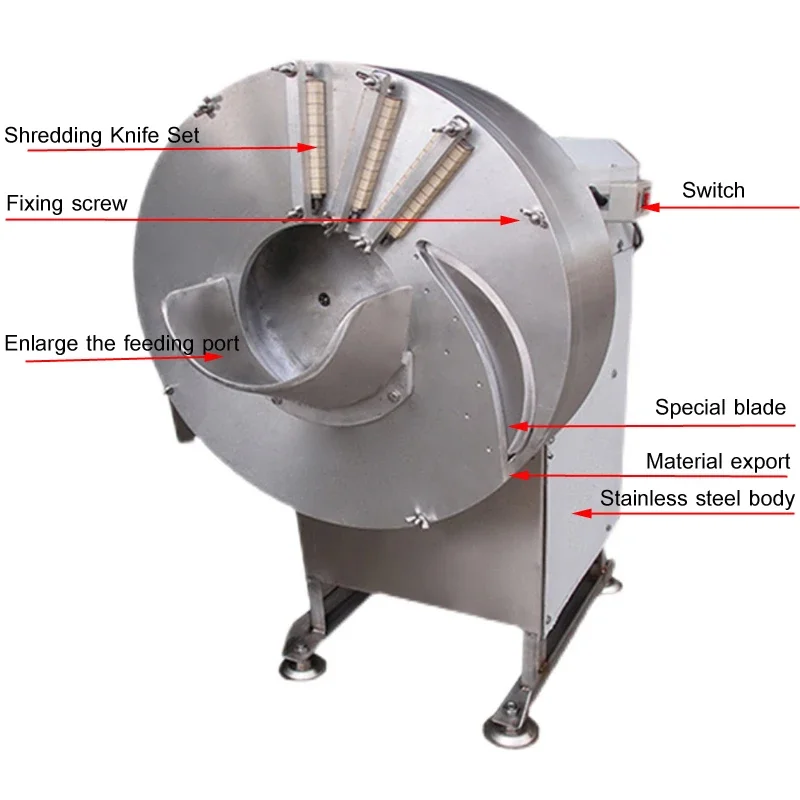 آلة تقطيع فواكه الخضروات المقاومة للصدأ، شرائط الزنجبيل والجزر