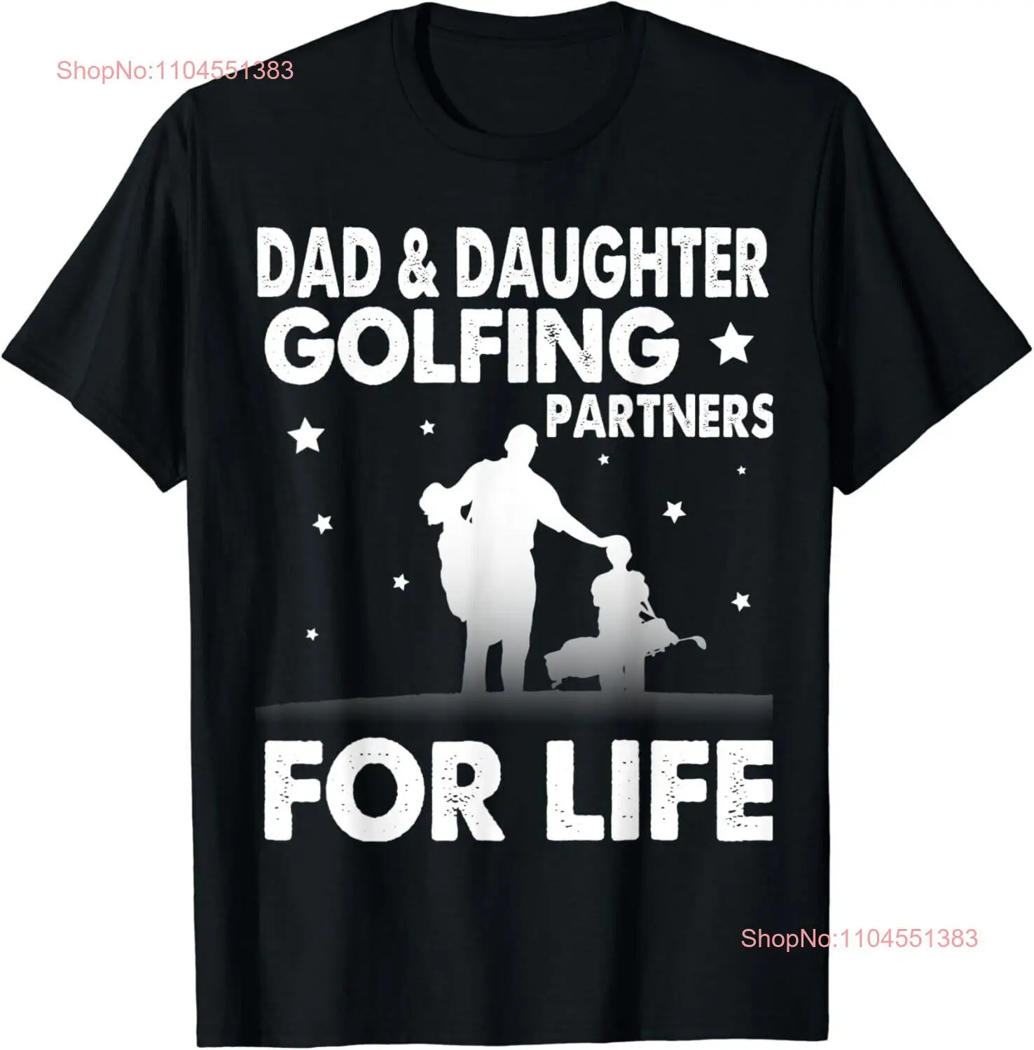

Футболка унисекс для папы и дочки Golfing Partners For Life Happy Golfer в подарок
