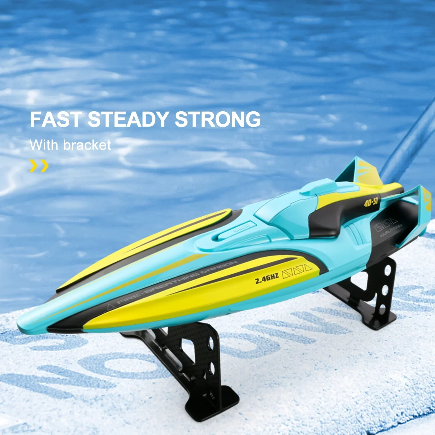 S1 RC Boat Wireless Electric Long Endurance High-Speed Racing Boat 2.4G Speedboat Water Model Children Toy