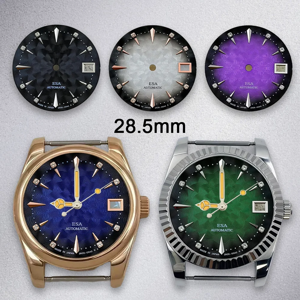 NH35 watch mod parts Diamond Cocktail Dial 28.5mm S Dial Fit NH35/NH36 Japan Movement No Luminous Dial Watch assembly parts