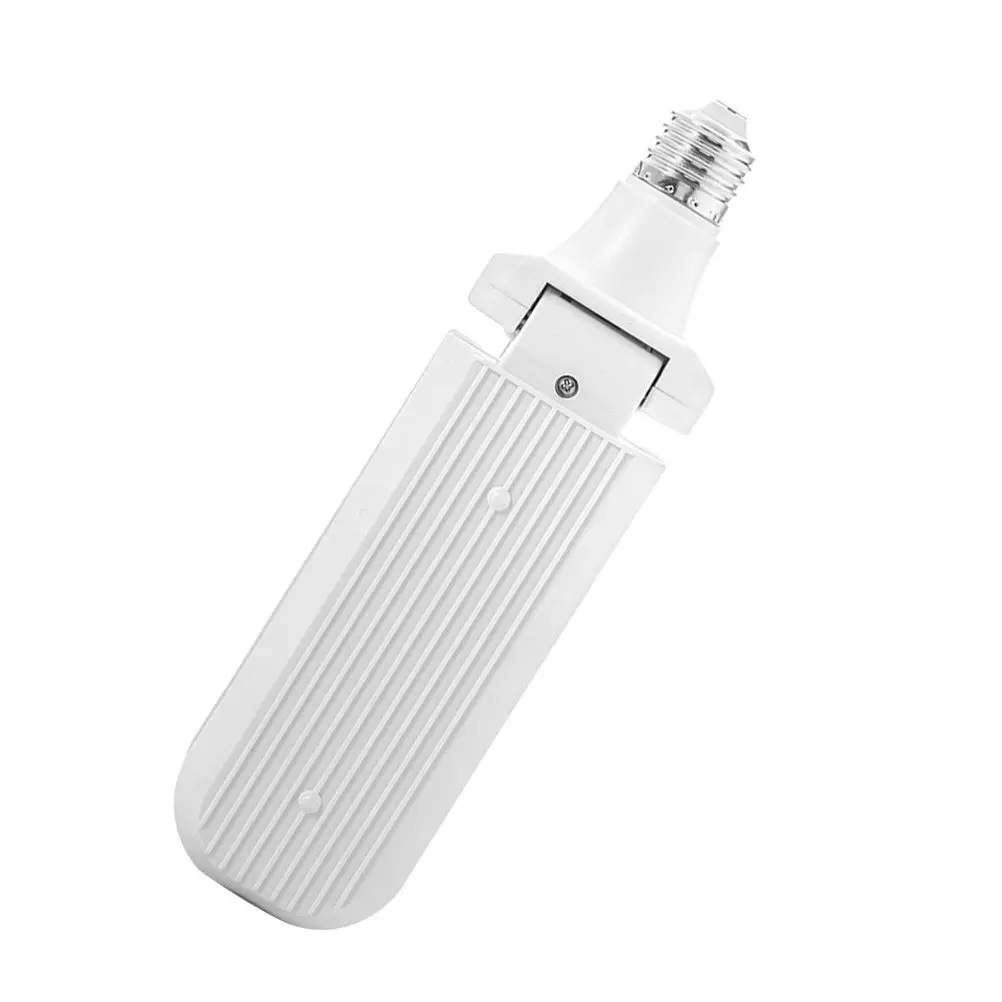 LED Foldable Light Bulb 30W 2-Blade 3000K E27 Base Compact Lightweight 90 Degree Adjustable Angle Energy Saving for Garage