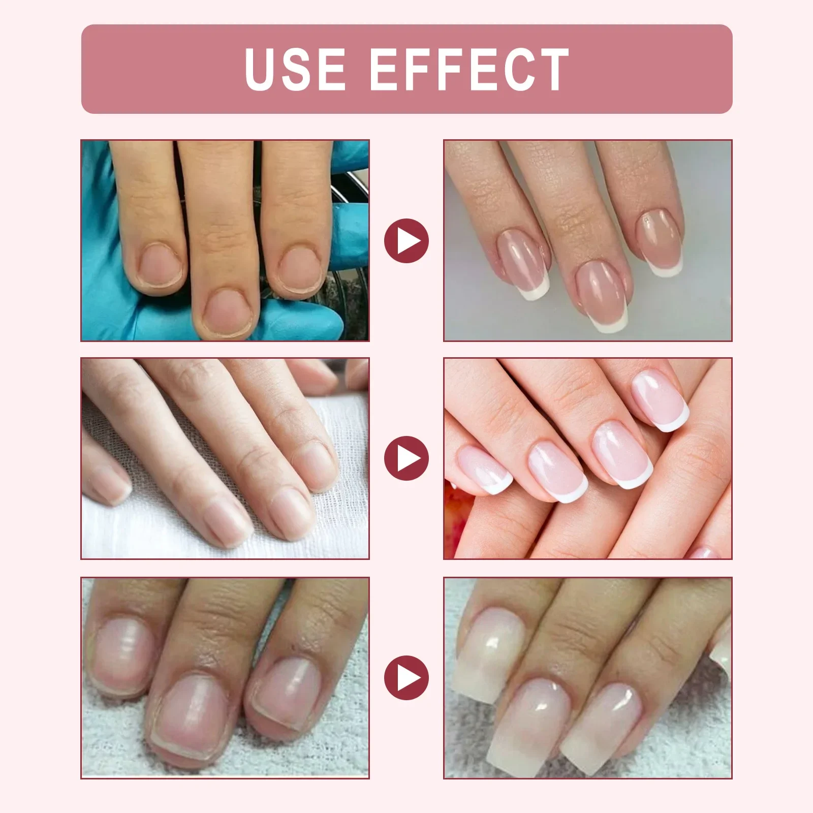 Fiber Extension Nail Set Painless Extension Fiber Sheet Natural Crack Resistant Nail Gel Set