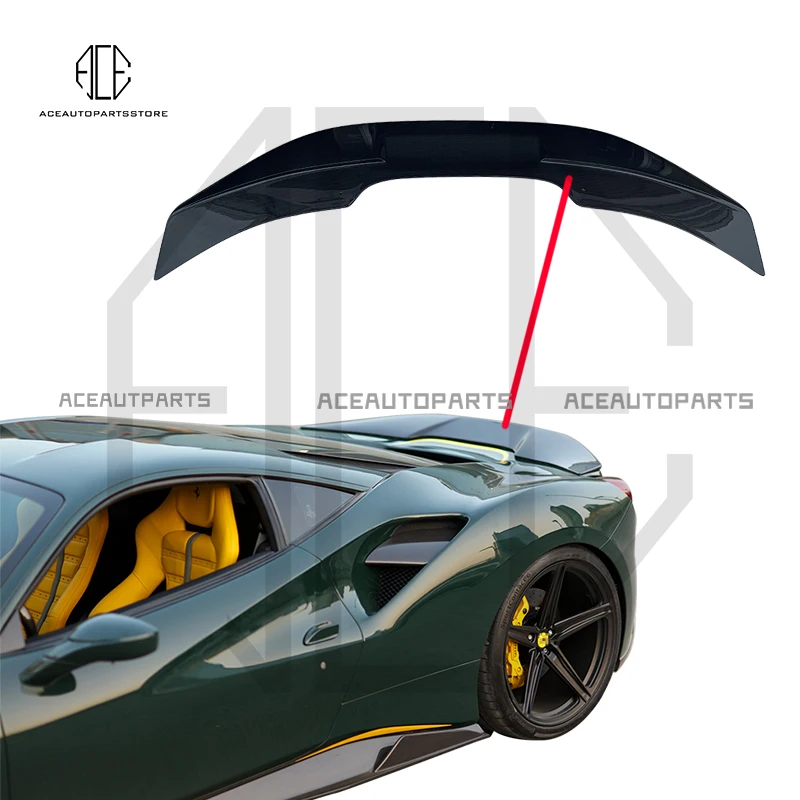 

For Ferrari 488 GTB Dry Carbon Fiber Rear Trunk Spoiler Wing Vor style 2015-2022