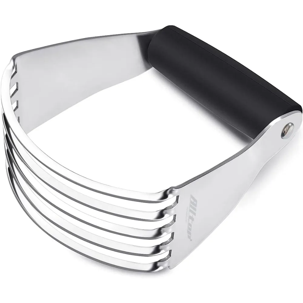 

Pastry Shortening Blender Cutter,Stainless Steel Dough Masher for Butter, Biscuit,Baking, Kneading,Dough, Flakier and Flu