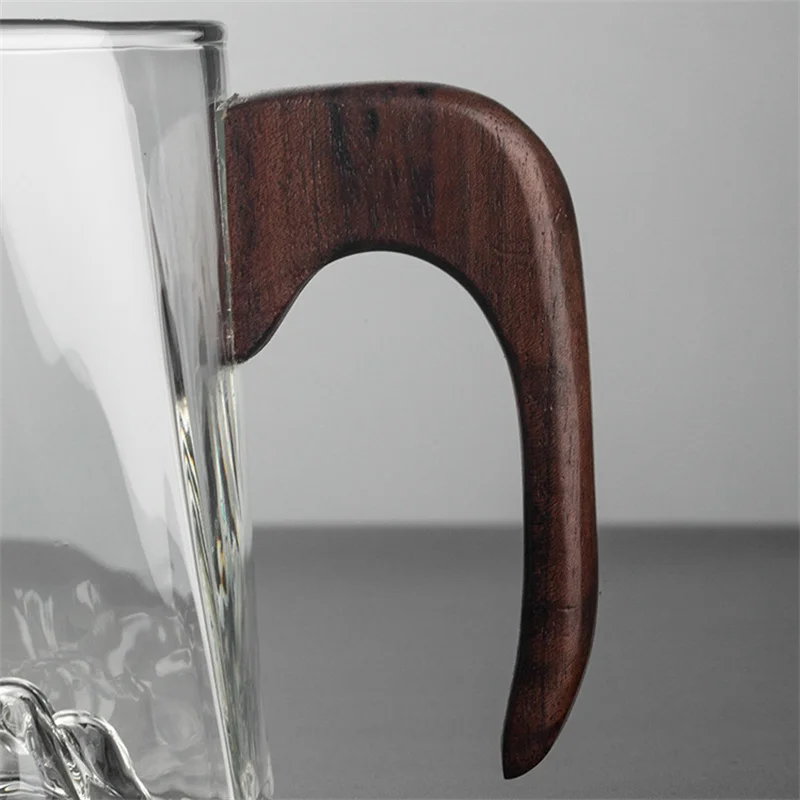 Watch Hill Glass Tea Divider Heat Resistance Fair Cup With Wooden Handle Tea Pitcher Chahai Kung Fu Tea Set Accessories