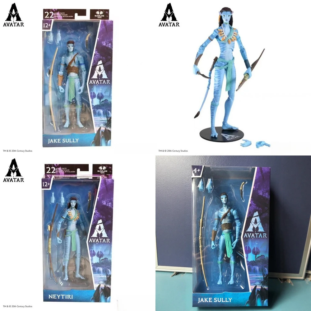 Movie Avatar Jake and Neytiri 7 Inch Action Figure Toy Set Collectible Model Doll Desktop Ornament Birthday Christmas Gift