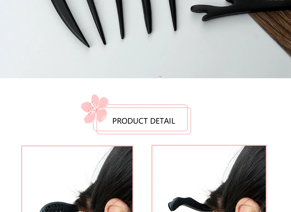 Klassische elegante Holz Haarnadel chinesische einfache Haar Stick Clip Frauen Mädchen traditionelle Stäbchen Haar Gabel Kopfbedeckung Zubehör – Detail 3