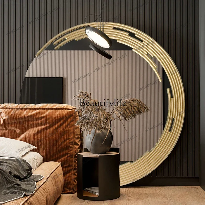 

D30Wall Hanging Desktop Background Wall Dressing Retro Bathroom Art Light Luxury Dining Side Decorative Mirror