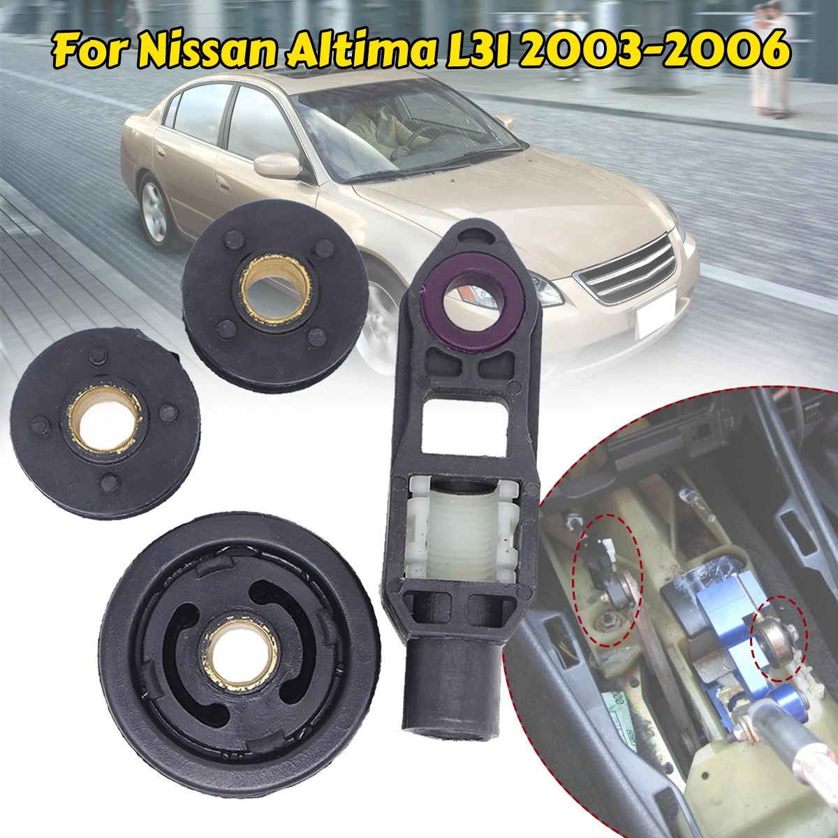 

Manual Gear Shift Selector Lever Linkage Adapter Selector Cable Connector Bushing Rod For Nissan Altima L31 2003-2004 2005 2006