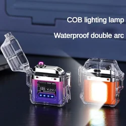 Outdoor Windproof Waterproof COB Lighting Light Electric Arc Lighter USB Rechargeable Cigarette Lighters Portable Smoking Gift