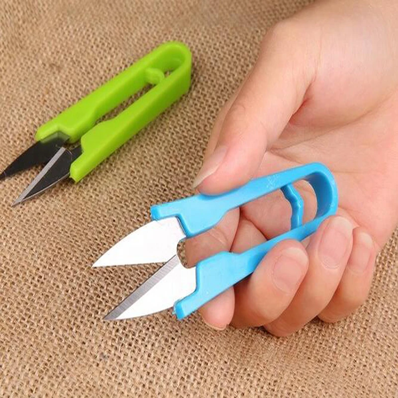 1pcs Multi-purpose Tailor Small Scissors Clippers Sewing Trimming U-Shape Scissors Nippers Embroidery Essential Cutter Cross