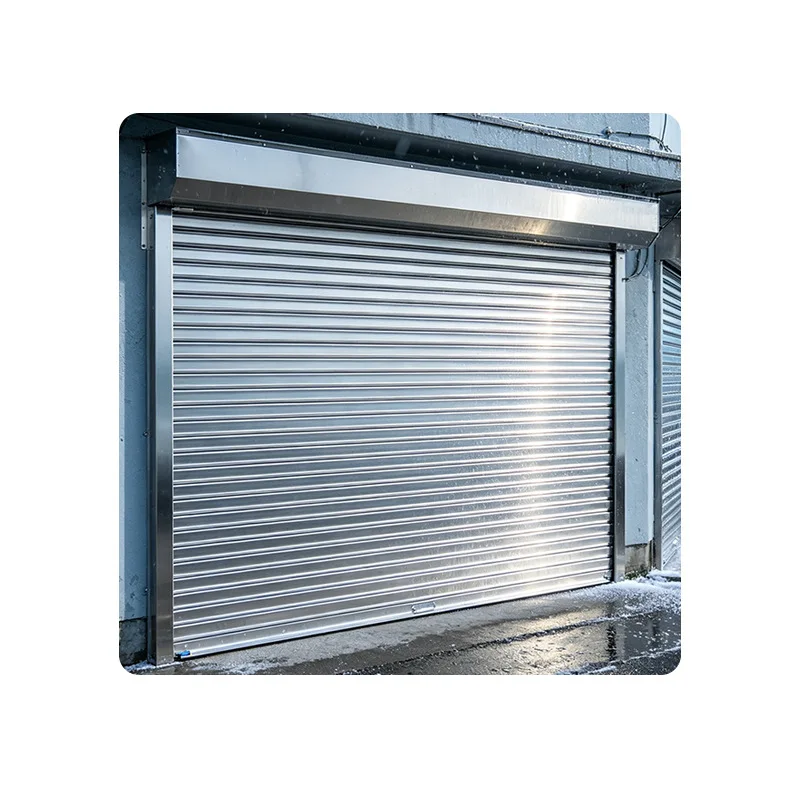 Stainless Steel Rolling Door 304/201, Anti-Theft Windproof Roll Up Garage Door, Dustproof Soundproof Custom Size