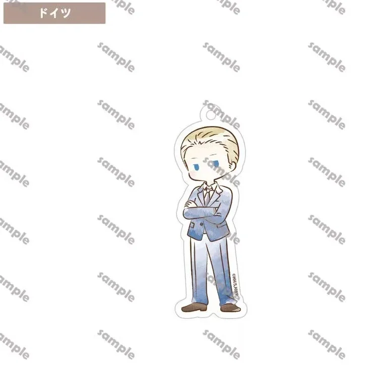 Game APH Germany Russia England America Italy Japan France Keychain Doll Anime Acrylic Keyring Pendant for Gift