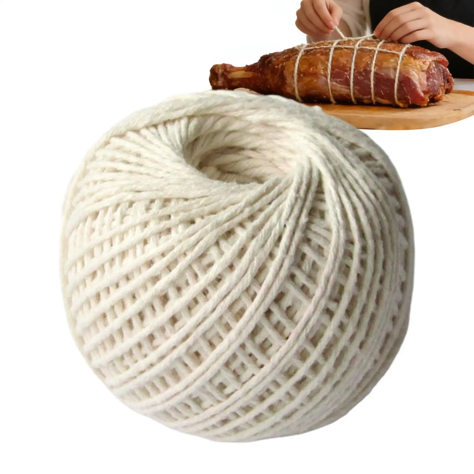 Cooking Twine Natural White Cotton Rope 85m Heavy Duty Strong Cotton Cooking Craft Meat Twine String For Meat Turkey Sausage