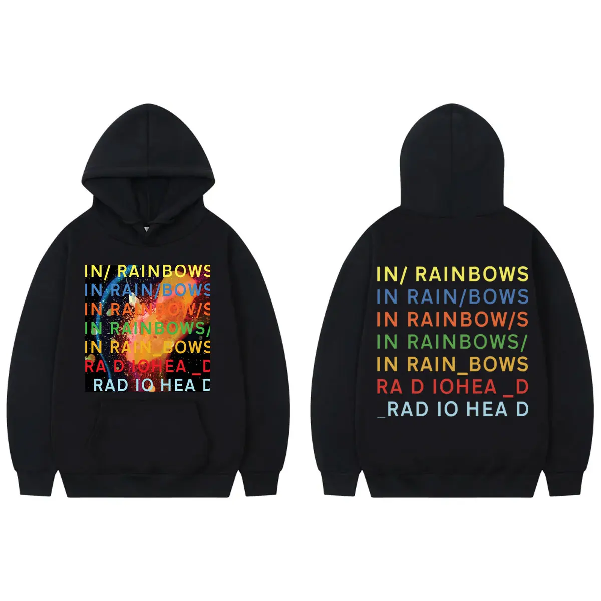 

Radiohead in Rainbows Album Merch Hoodies Men Women Clothing Rock Hip Hop Sweatshirts Fashion Y2k Oversized Pullovers Streetwear