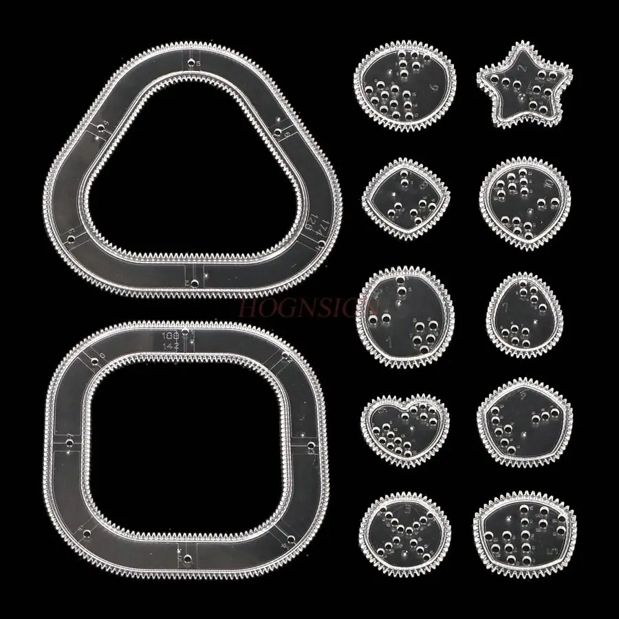 

12 шт., детская линейка Magic Alien Wanhua, линейка для художественного рисования, универсальная кривая линейка, шаблон, канцелярские принадлежности