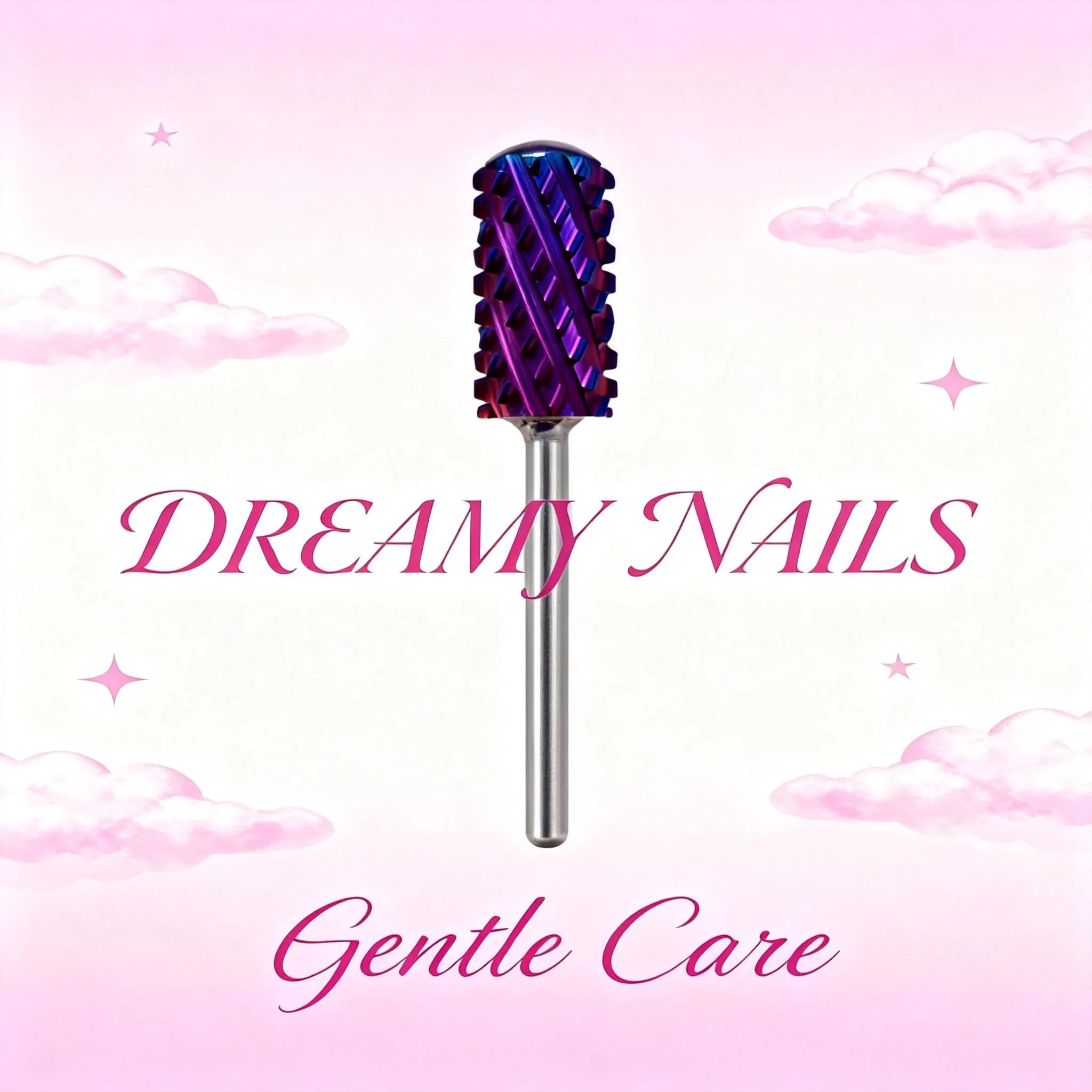 RolinStar – foret à ongles violet à deux mains, grand baril rond en carbure, foret à ongles et meilleur dissolvant pour la poudre et