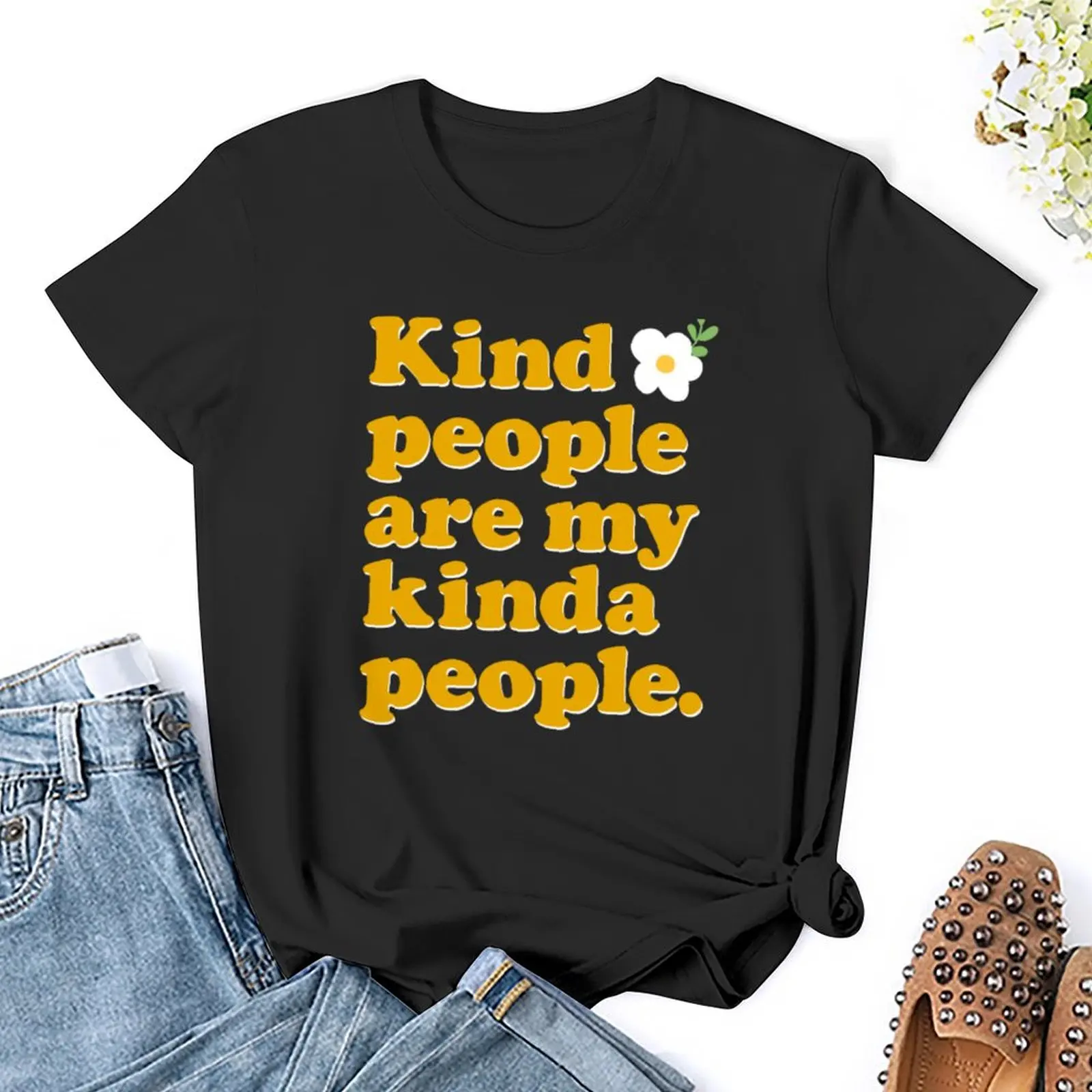 Kind People Are My Kinda People T-Shirt oversized hippie clothes Women's tops