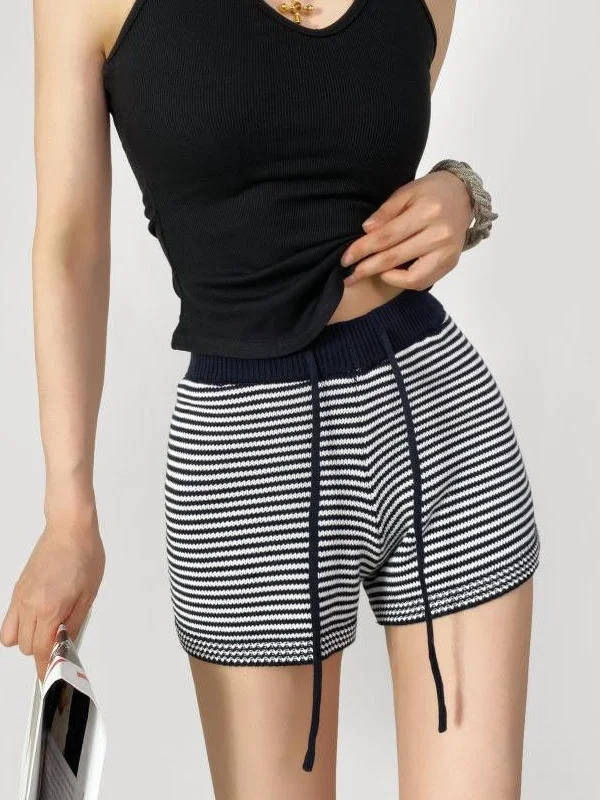 Street Sle tricoté orts décontracté coupe ajustée vêtements de maison en plein air Spor taille basse Dstring conception Sensation couleur Blo pantalon