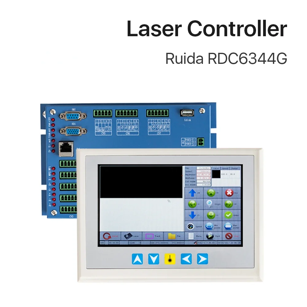 Ruida RD RDC6344G 7 " Painel de toque Co2 Laser DSP Controlador para máquina de gravação e corte a laser RDC DSP 6344G