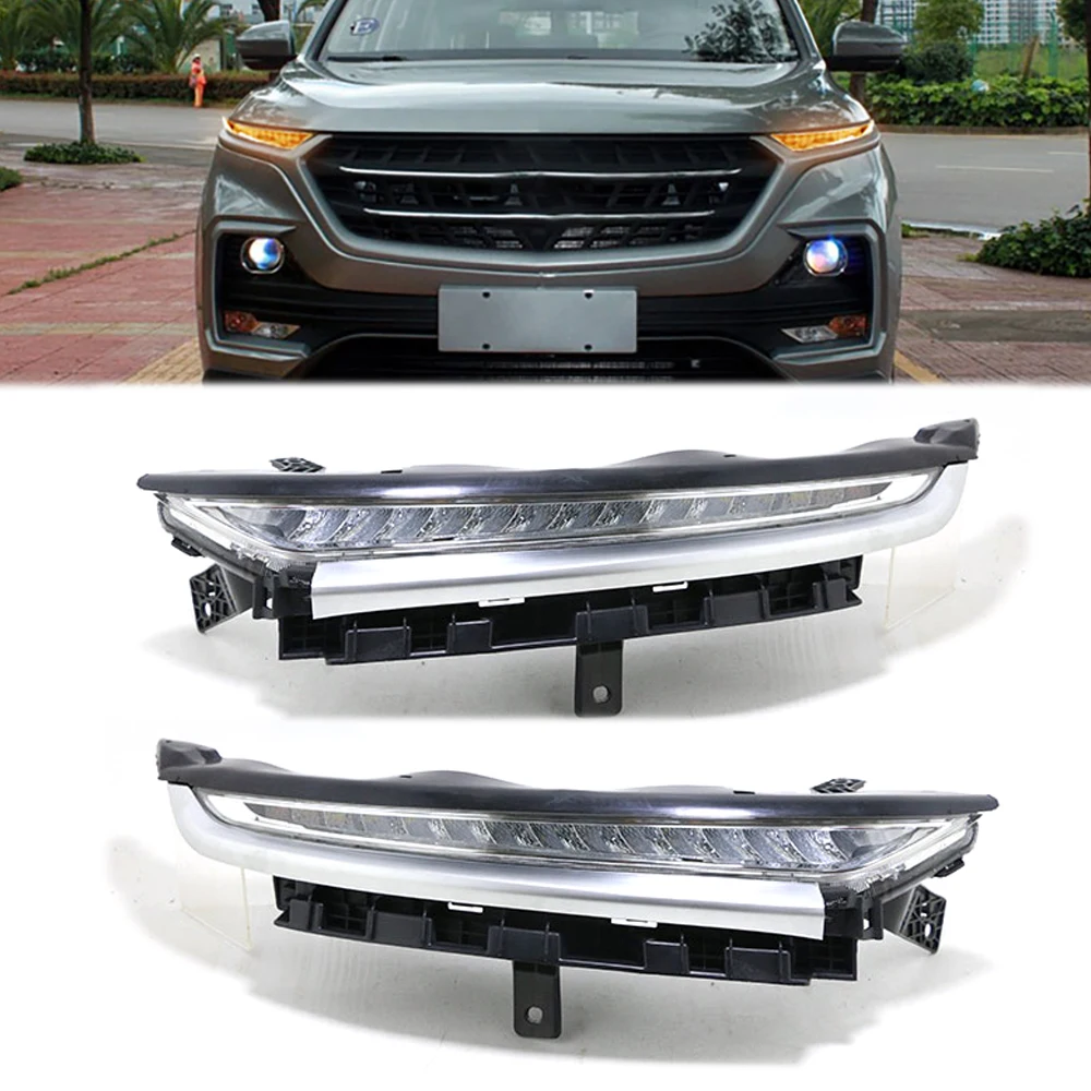 

For Car Fog Lamp LED DRL Daytime Running Lamps For MG Hector 2017-2019 For Chevy Captiva 2017-2019For Wuling almaz 2017-2019