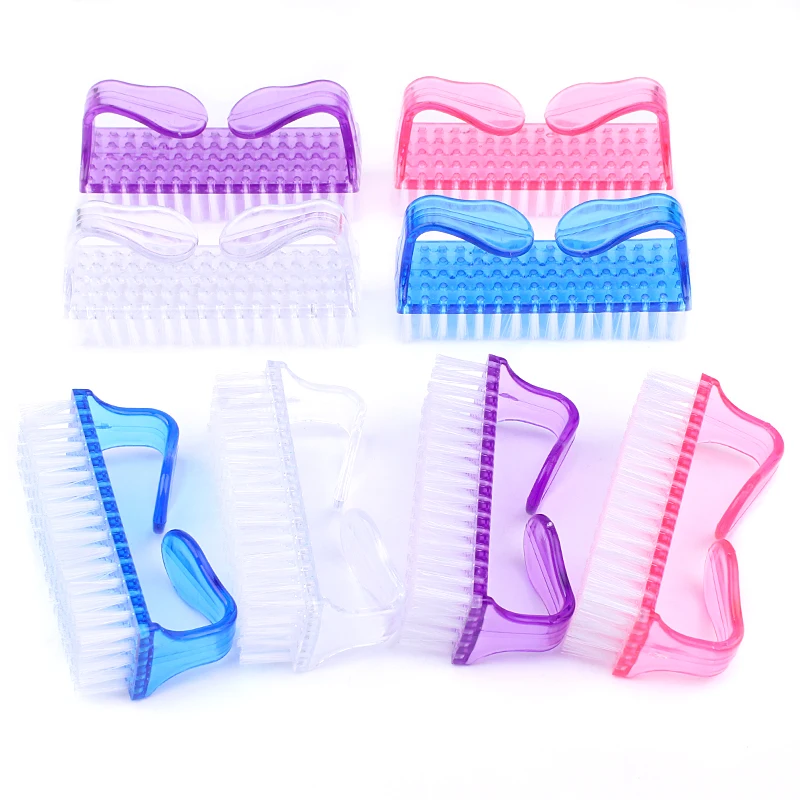 4Pcs Big Nail Brush Cleaning Brushes Plastic Handle Grip Hand Cleaner Scrubbing Multi-function Brush For Toes Nails Manicure