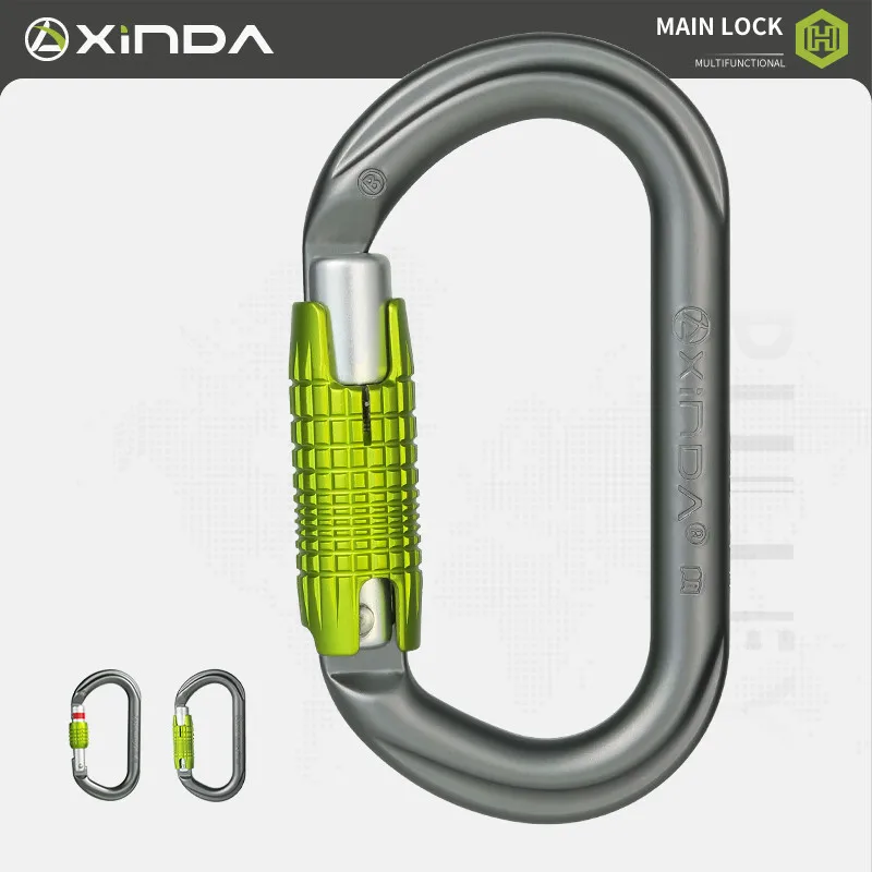 Xinda 25KN Professional Carabiner Auto Locking Gate Carabiner Climbing Rappelling Gear Quick Equipment