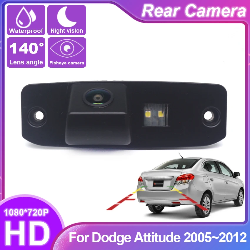 

CCD HD Fisheye Rear View Camera For Dodge Attitude 2005~2012 Car Backup Reverse Parking Waterproof High quality RCA Monitor