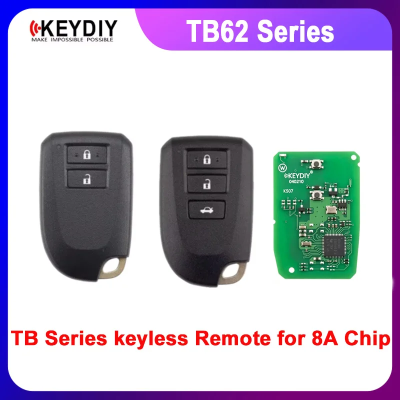 Универсальный смарт-ключ KEYDIY KD TB62-2 TB62-3 с поддержкой чипа 8A для TOYOTA Vios FS Yaris L Axia Bezza Style