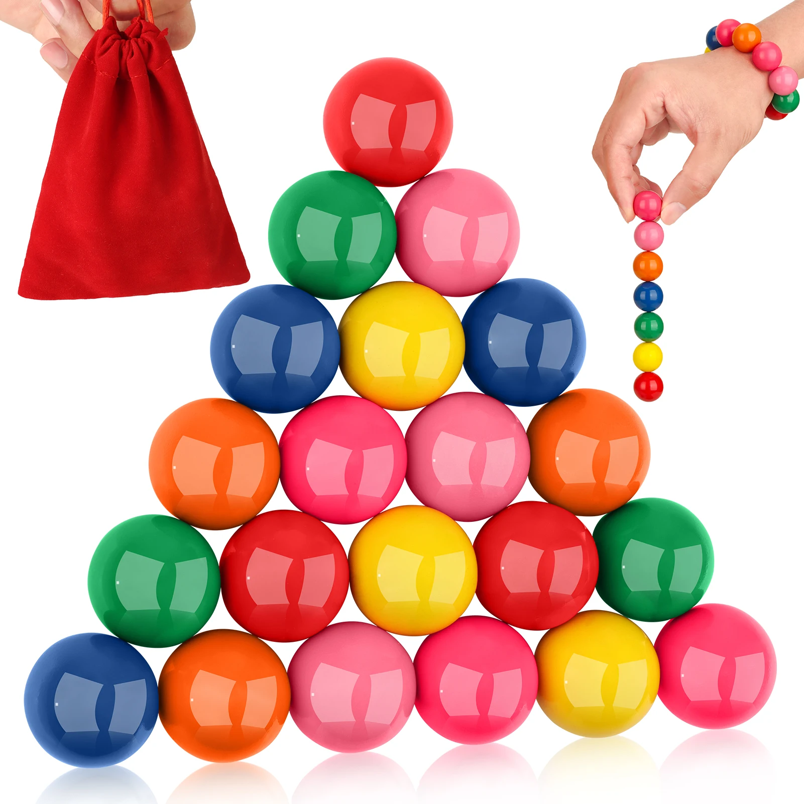 

21 шт., красочный магнитный шарик, игрушка-непоседа, образовательный научный набор для облегчения тревоги, настольные шарики для детей и взрослых, подарок для вечеринки