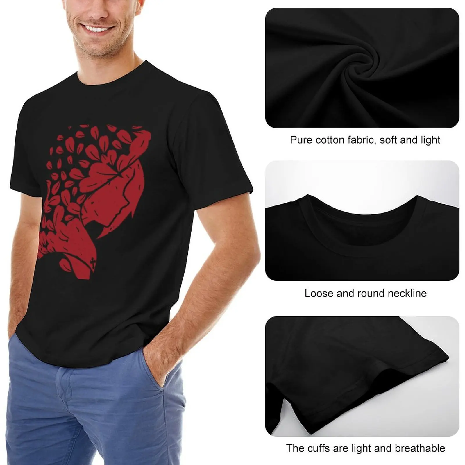 cotton t-shirts for men Ruby Rose Falling Petals T-Shirt tops animal print shirt for boys sweat shirts, men graphic t shirts