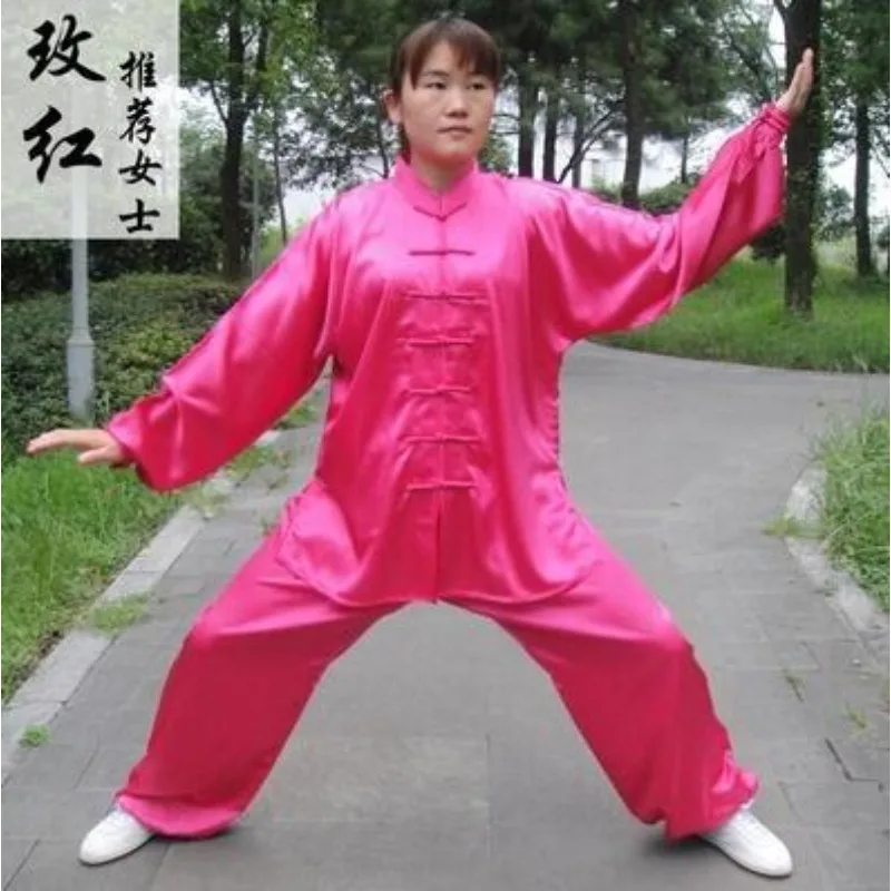 الملابس الصينية التقليدية الرجال النساء خمر تاي تشي الكونغ فو زي زر الوقوف طوق ممارسة الملابس فنون الدفاع عن النفس مجموعة