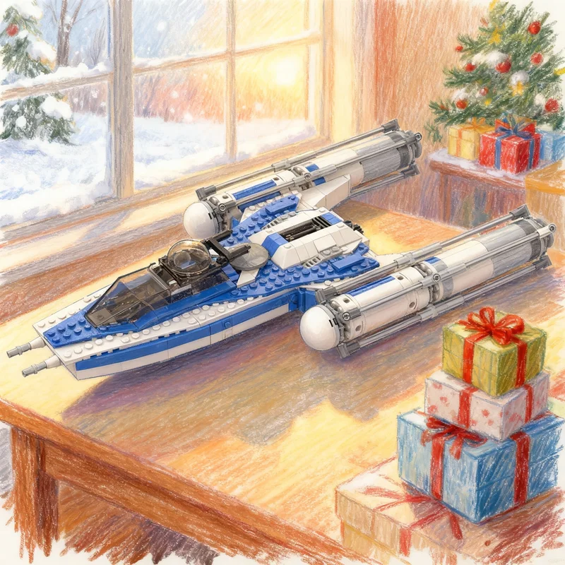 

592pcs MOC Captain Rex S Y Wing Star Battle Model Building Blocks Architecture Christmas Gifts Toys Education DIY Brick Kids