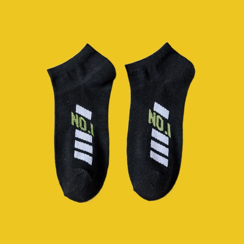 10/20 Pairs Short Socks Spring and Summer Shallow Mouth 2024 Basketball Boat Socks Breathable Men's Trendy Letters Sports Socks