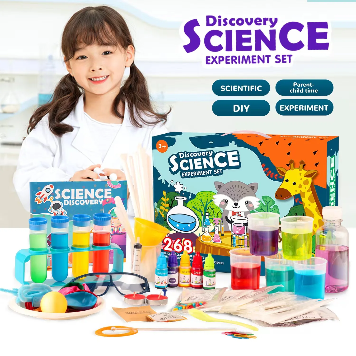 268 English version Kids Science Laboratory Montessori Toys Chemical Experiments Children Educational Science popularization