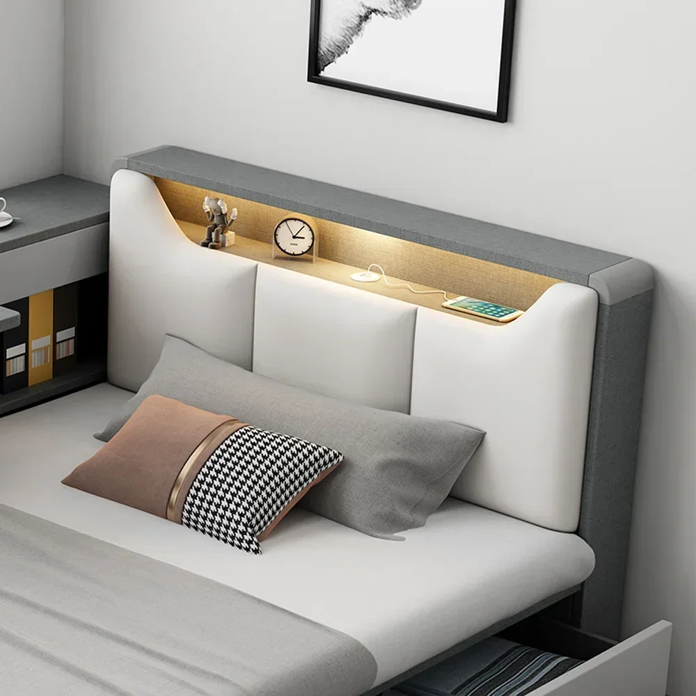 Mobili salvaspazio moderni personalizzabili per camera da letto, contenitore singolo doppio funzionale