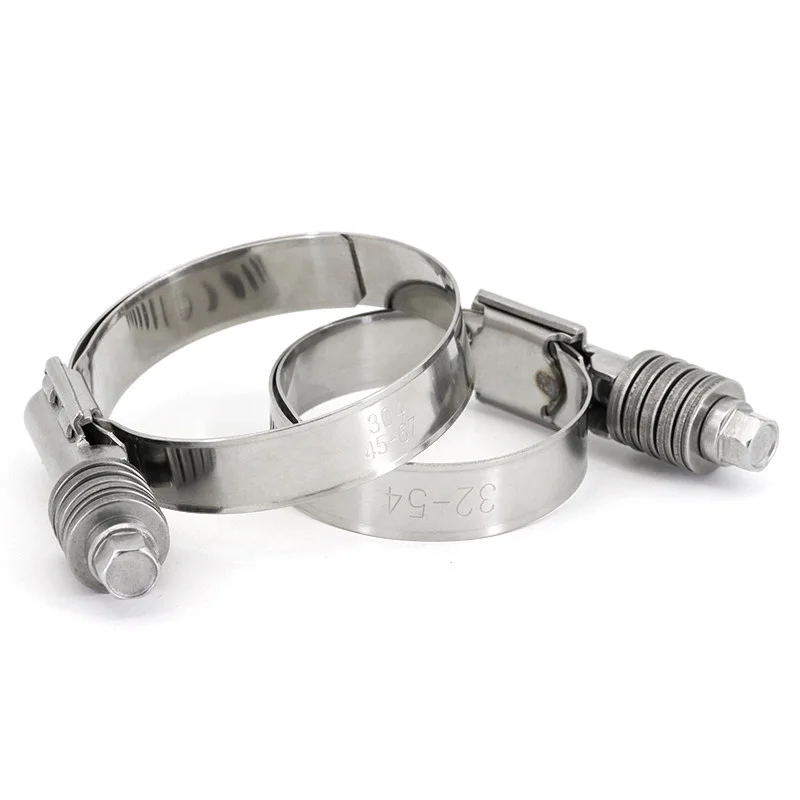 1pcs 304 Stainless Steel American Heavy-duty Clamp with Gasket Liner, Anti-loosening Compression Band for Full Steel Pipes