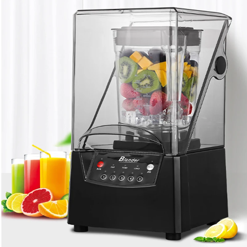 Ice Machine Commercial Soundproof Cooking Silent Mixer Milk Tea Shop With Cover Smoothie Crusher Juicer