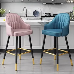 PU Leather Dining Room Stool, Modern Bar Stool, Beautiful Blue Bar Stool, alta qualidade, mobiliário doméstico