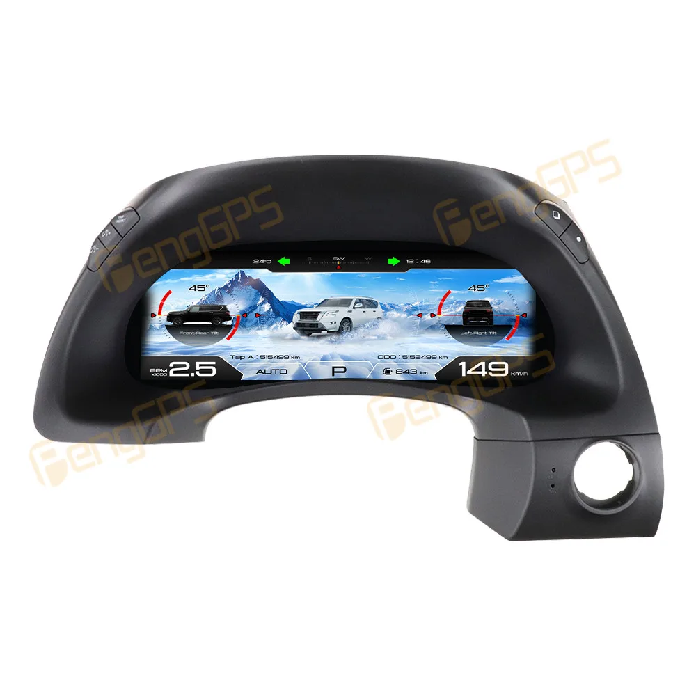 

12.3 Inch Digital Cluster Odometer Screen For Nissan Y62 2010-2021 Virtual Cockpit Speed Meter Car Dashboard LCD Instrument